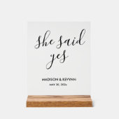 Minimaal en Chic | Weddenschap Acryl Bord (Voorkant)