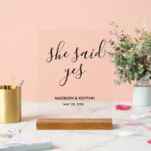Minimaal en Chic | Weddenschap Acryl Bord (Huwelijk)