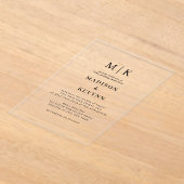 Minimaal en Chic | Weddenschap Acryl Uitnodigingen (Laagn)