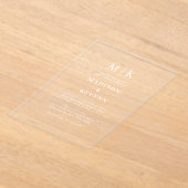 Minimaal en Chic | Weddenschap Acryl Uitnodigingen (Laagn)