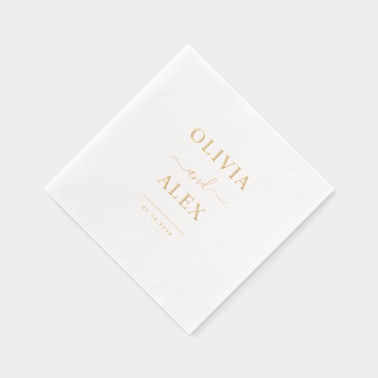 Minimaal en Chic | Weddenschap Folie Servetten (Rechts)