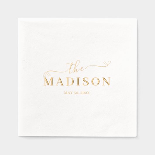 Minimaal en Chic | Weddenschap Folie Servetten (Voorkant)