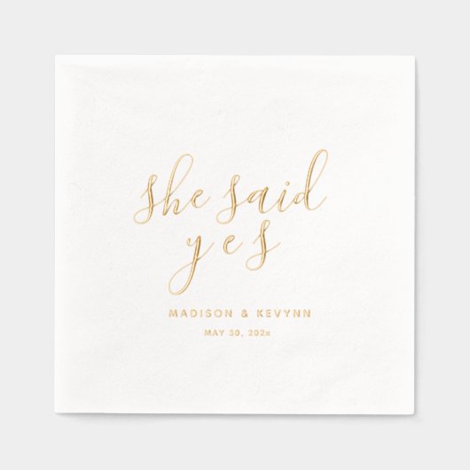 Minimaal en Chic | Weddenschap Folie Servetten (Voorkant)