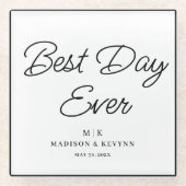 Minimaal en Chic | Weddenschap Glazen Onderzetter (Voorkant)