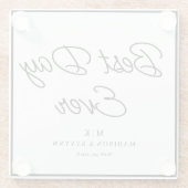 Minimaal en Chic | Weddenschap Glazen Onderzetter (Achterkant)