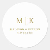 Minimaal en Chic | Weddenschap Ronde Sticker (Voorkant)