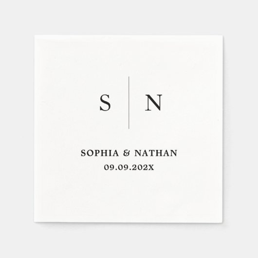 Minimaal en Chic | Weddenschap Servet (Voorkant)
