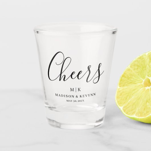 Minimaal en Chic | Weddenschap Shot Glas (Voorkant)
