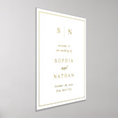 Minimaal en Chic | Welkom bruiloft in goud Folie Afdrukken (Laagn)