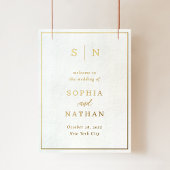 Minimaal en Chic | Welkom bruiloft in goud Folie Afdrukken