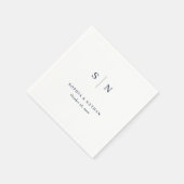 Minimaal en Chic | White en Navy Blue Servet (Hoek)