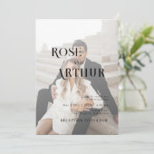 Minimaal en chic zwart en wit kaart (Staand voorkant)