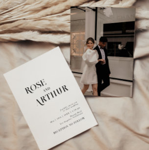 Minimaal en chic zwart en wit kaart