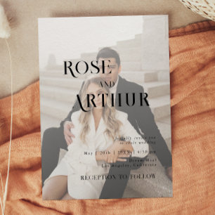 Minimaal en chic zwart en wit kaart