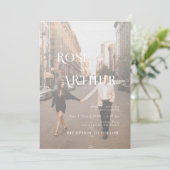 Minimaal en chic zwart en wit kaart (Staand voorkant)