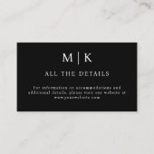 Minimaal en Chic | Zwart en wit QR-codenntwoord Informatiekaartje (Voorkant)