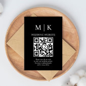 Minimaal en Chic | Zwart en wit QR-codenntwoord Informatiekaartje