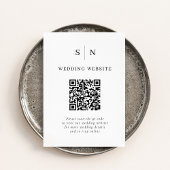 Minimaal en Chic | Zwart en wit QR-codenntwoord Informatiekaartje