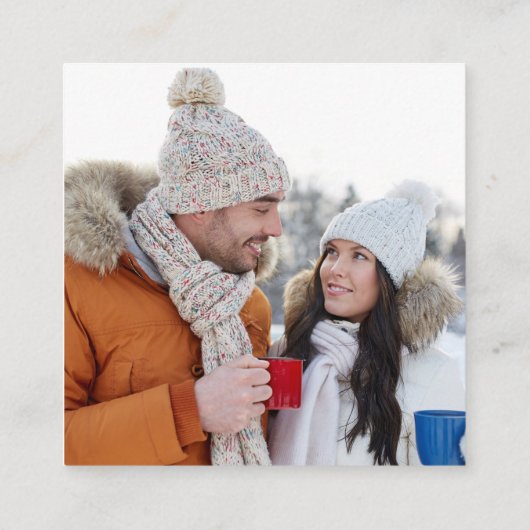 Minimaal en Chic | Zwart en wit QR-codenntwoord Informatiekaartje (Achterkant)