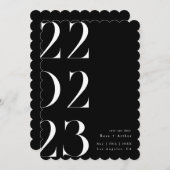 Minimaal en chic zwart en wit Save the date Kaart (Voorkant / Achterkant)