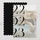 Minimaal en chic zwart en wit Save the date Kaart (Voorkant / Achterkant)