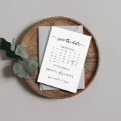 Minimaal en Chic Zwart en Wit Trouwen Save The Date