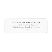 Minimaal en Chic | Zwart-wit Etiket (Voorkant)