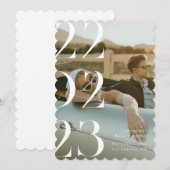 Minimaal en chic zwart-wit Save the date Kaart (Voorkant / Achterkant)