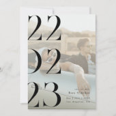 Minimaal en chic zwart-wit Save the date Kaart (Voorkant)