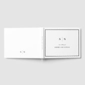 Minimaal en Chic | Zwart-witgrenshuwelijk Gastenboek (Volledig)