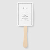 Minimaal en Chic | Zwart-witgrenshuwelijk Handwaaier (Voorkant)