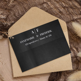 Minimaal en Chic | Zwarte bruiloft Envelop