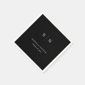 Minimaal en Chic | Zwarte bruiloft Servet (Hoek)