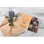 Minimaal en ChicDusty Blue Two Photo Wedding Kaart