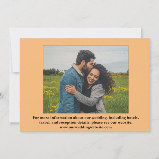 Minimaal en ChicDusty Blue Two Photo Wedding Kaart (Achterkant)