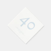 Minimaal en chique 40e verjaardagsfeestje servet (Hoek)