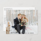 Minimaal en chique bedankt briefkaart (Voorkant / Achterkant)