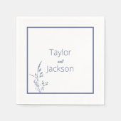 Minimaal en Chique Blauw Servet (Voorkant)