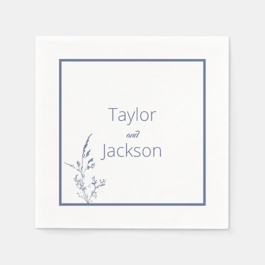Minimaal en Chique Blauw Servet (Voorkant)