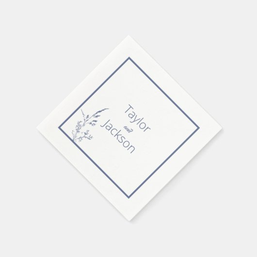 Minimaal en Chique Blauw Servet (Hoek)