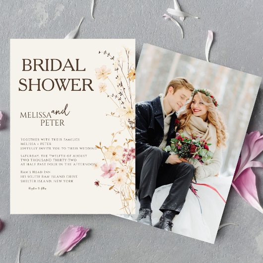 Minimaal en chique | Boho Wildflower Vrijgezellenf Kaart