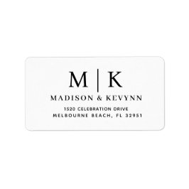 Minimaal en chique | Bruiloft retour adres label