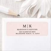 Minimaal en chique | Bruiloft retour adres label (Insitu)