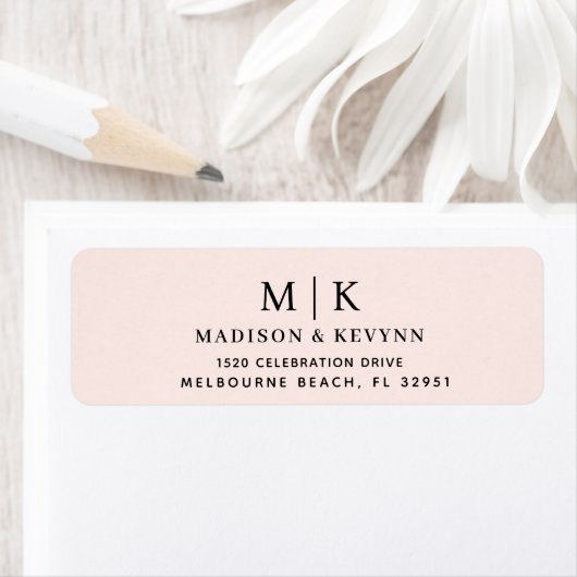 Minimaal en chique | Bruiloft retour adres label (Insitu)