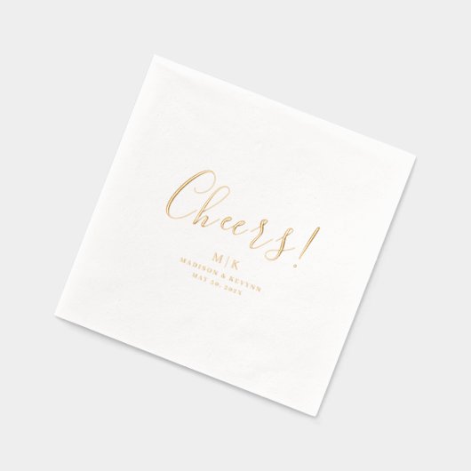 Minimaal en chique | Cheers Wedding Folie Servetten (Links)