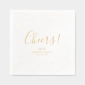 Minimaal en chique | Cheers Wedding Folie Servetten (Voorkant)