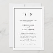 Minimaal en chique | Elegant repetitie diner Kaart (Voorkant)