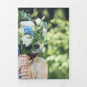 Minimaal en chique | Foto Bruiloft Save The Date Drieluik Uitnodiging (Cover)