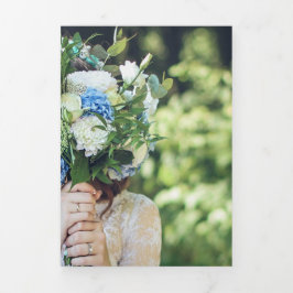 Minimaal en chique | Foto Bruiloft Save The Date Drieluik Uitnodiging