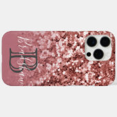 Minimaal en chique | Girly Roos Glitter Case-Mate iPhone Case (Achterkant (horizontaal))